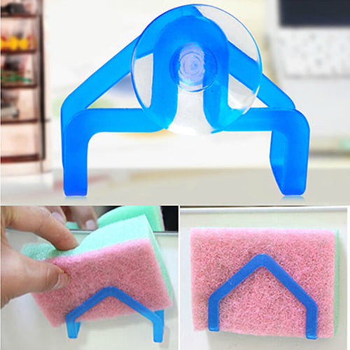 Plastic Dishcloth Dish Towel Rack Hanging Holder Suction Cup Sink Kitchen Tool